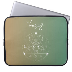 Capa Para Notebook Gradiente de sigla de estrela do horóscopo Taurus