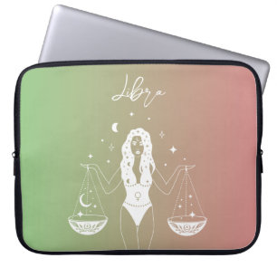 Capa Para Notebook Gradiente de sigla em estrela do horóscopo da Libr