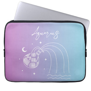 Capa Para Notebook Gradiente de signo de estrela do horóscopo aquátic