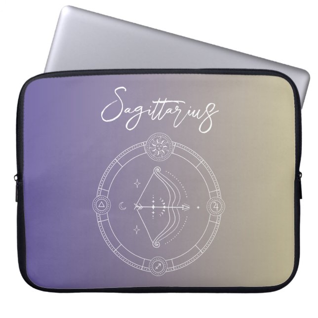Capa Para Notebook Gradiente de sinal de estrela do horóscopo-zodiaco (Frente)