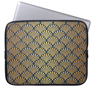 Capa Para Notebook Gradiente Dourado: Deco de Arte Sem Costura