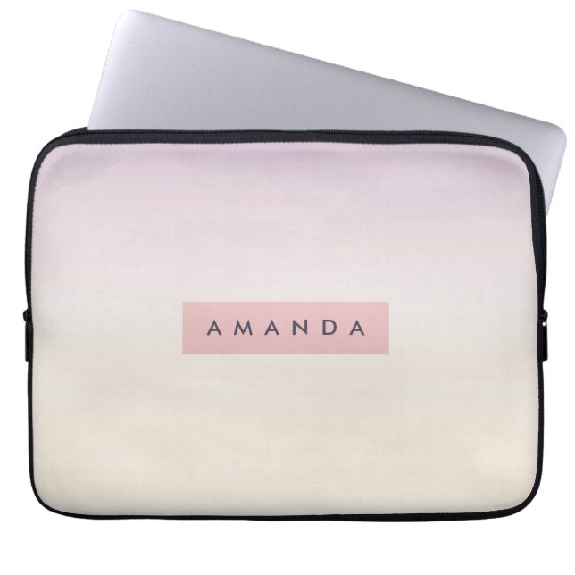 Capa Para Notebook Gradiente Lavanda Pastel Macio Personalizado (Frente)