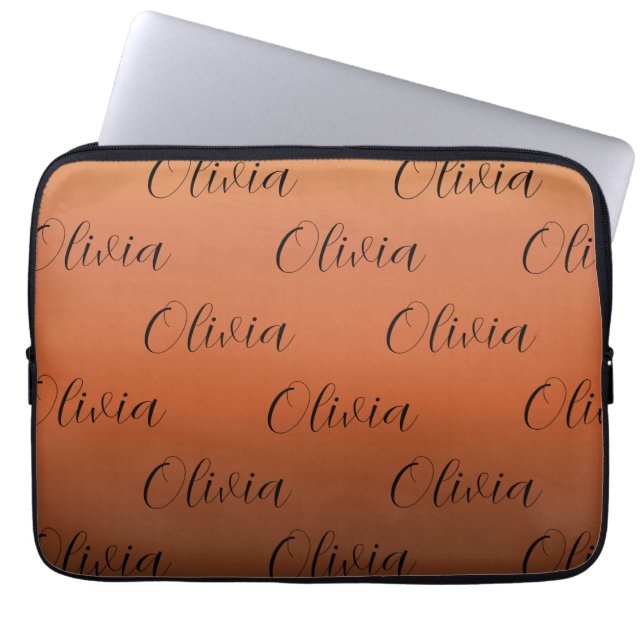 Capa Para Notebook Gradiente marrom caramelo (Frente)