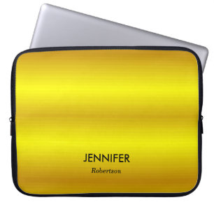 Capa Para Notebook Gradiente ouro de nome personalizado