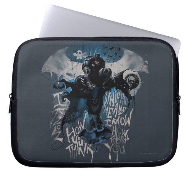 Capa Para Notebook Gráfico de Grafite Batman - Eu Sei Como Você Acha (Frente)