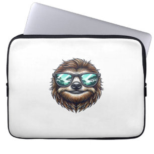 Capa Para Notebook Gráfico de Preguiça Engraçada com Óculos de Sol, H