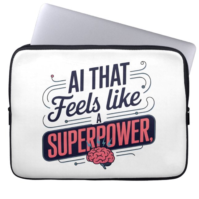 Capa Para Notebook Gráfico de superpotência de inteligência artificia (Frente)