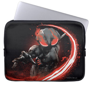 Capa Para Notebook Gráfico vermelho do furto do Manta preto de