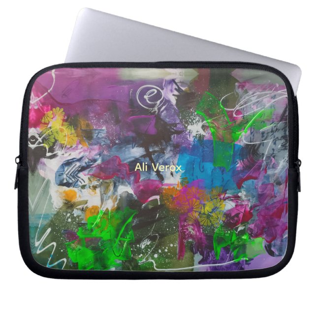 Capa Para Notebook Grafite Cósmico Abstrato (Frente)