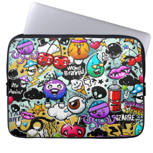 Capa Para Notebook Grafite de Frutas e legumes malucos
