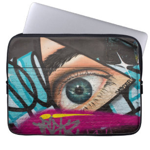 Capa Para Notebook Grafite legal de arte de rua de olhos grandes