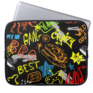 Capa Para Notebook Grafite para rapazes: Resfriamento desenhado à mão