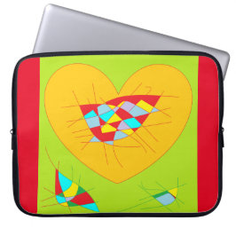 Capa Para Notebook Grande cobrir de bolsa de laptop cardíaca com padr