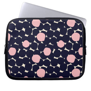 Capa Para Notebook Grande teste padrão de ponto azul & cor-de-rosa
