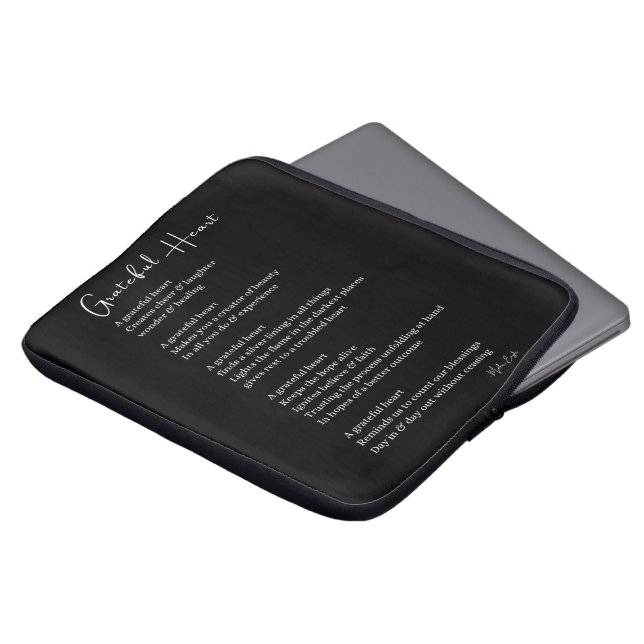 Capa Para Notebook Grata poema de Ação de Graças (Frente Topo)