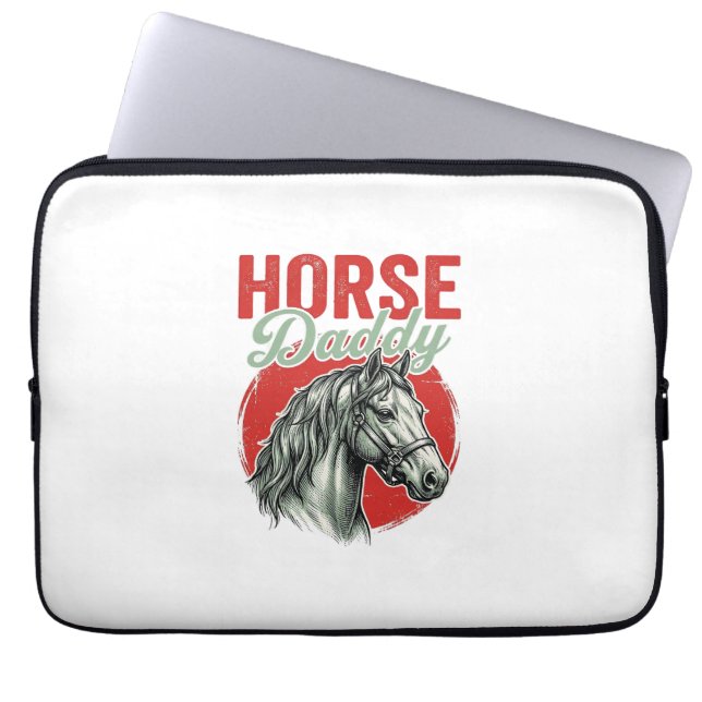 Capa Para Notebook Graveação Vintage Cavalo Papai (Frente)