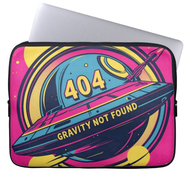 Capa Para Notebook Gravidade 404 Não Encontrada - Arte Pop de Espaço  (Frente)