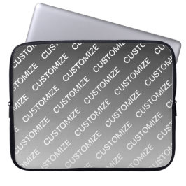Capa Para Notebook Gray (changeable color) Ombre & Text Pattern