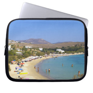 Capa Para Notebook Grécia, Ilha de Paros, Praia de Krios vista de cim