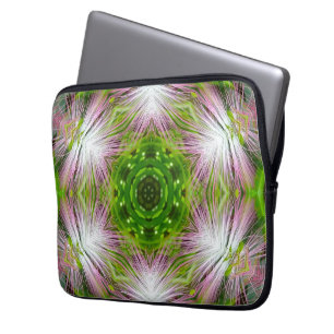 CAPA PARA NOTEBOOK GREEN AND WHITE ABSTRACT DRAWING. SAMER BRASIL. 2