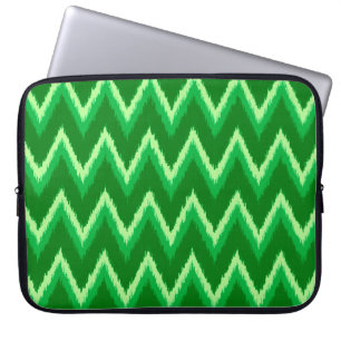 Capa Para Notebook Grelhas de Ikat Chevron - Pinho e Verde limão