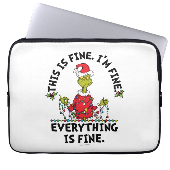Capa Para Notebook Grinch | Tudo está bem (Frente)