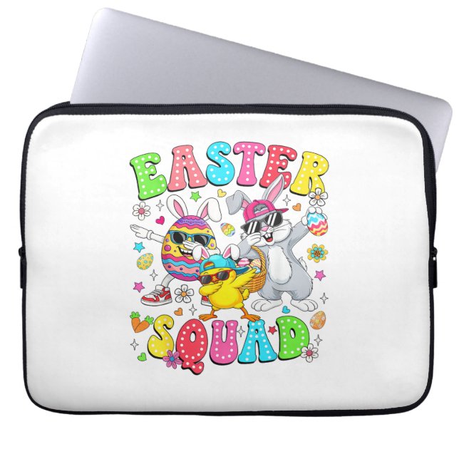 Capa Para Notebook Groovy Funny Rabbit Egg Chick Easter Squad Day Men (Frente)