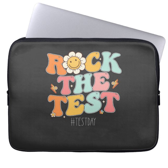 Capa Para Notebook Groovy Rock O Teste Dia de Teste Motivacional (Frente)