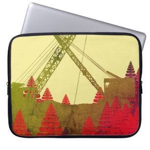 Capa Para Notebook Grua de Construção Fantasy Art Crawler Crane