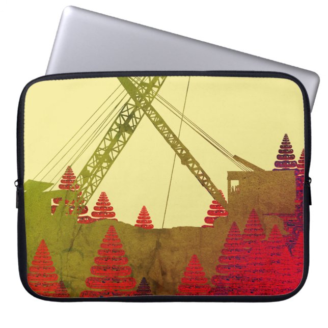 Capa Para Notebook Grua de Construção Fantasy Art Crawler Crane (Frente)