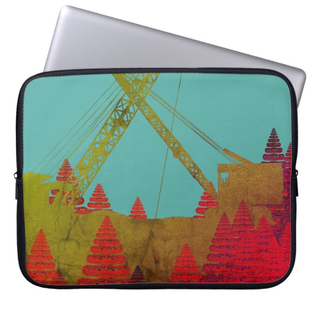 Capa Para Notebook Grua de Construção Fantasy Art Crawler Crane (Frente)