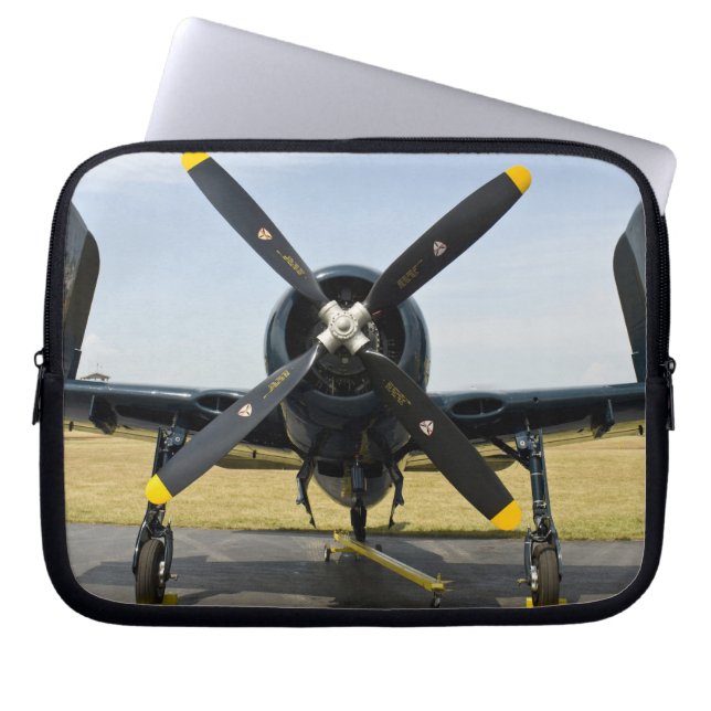 Capa Para Notebook Grumman F8F Bearcat caça embarcado da Marinha em (Frente)