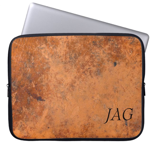 Capa Para Notebook Grunge Leather Monograma (Frente)
