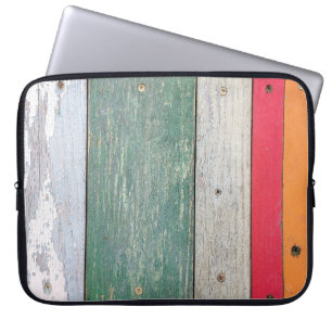 Capa Para Notebook Grunge Paint sobre madeira