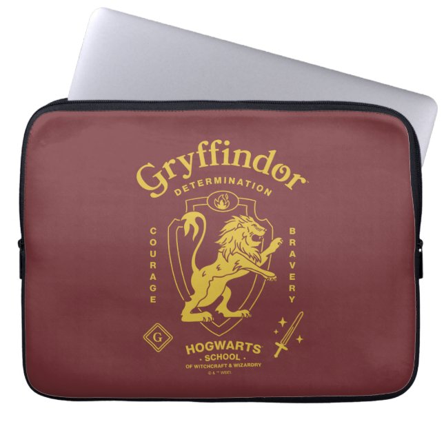 Capa Para Notebook GRYFFINDOR™ Determinação Coragem Bravura Brasão (Frente)