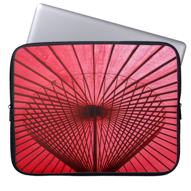 Capa Para Notebook Guarda-chuva de papel vermelho (Frente)