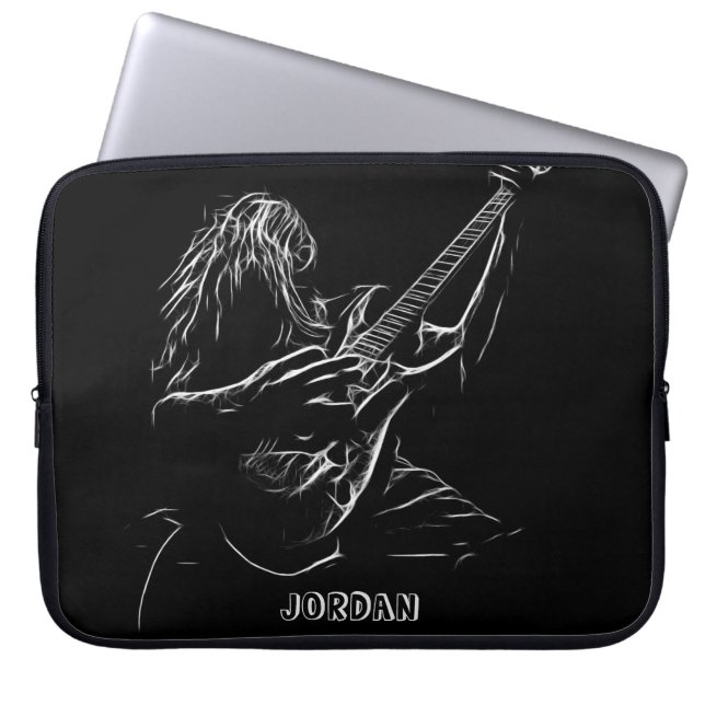Capa Para Notebook Guitarista Silhouette (Frente)