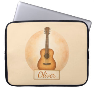 Capa Para Notebook Guitarra Acústica Nome Personalizado Para Amantes