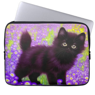 Capa Para Notebook Gustav Klimt Black Kitten