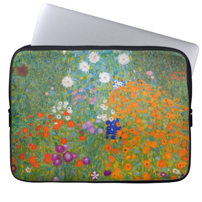 Capa Para Notebook Gustav Klimt - Jardim de Flores (Frente)
