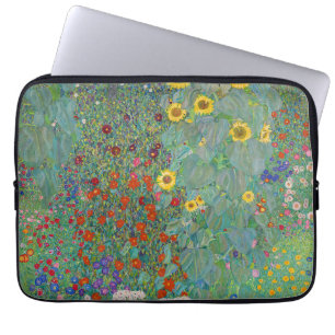 Capa Para Notebook Gustav Klimt - Jardim do País com Girassóis