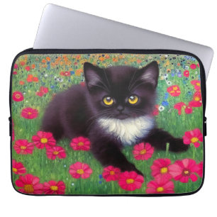 Capa Para Notebook Gustav Klimt Tuxedo Cat