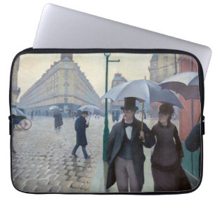 Capa Para Notebook Gustave Caillebotte - Rua de Paris; Dia Chuvoso