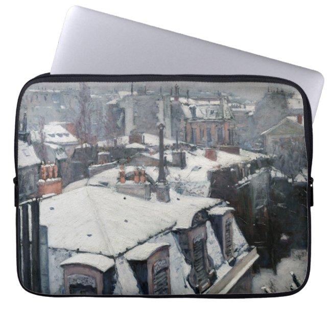 Capa Para Notebook Gustave Caillebotte - Telhados na neve (Frente)