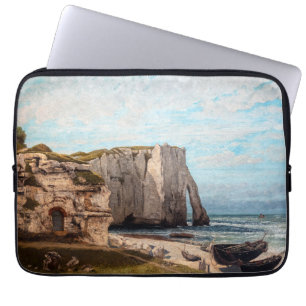 Capa Para Notebook Gustave Courbet - Cliff no Etretat após a tempesta