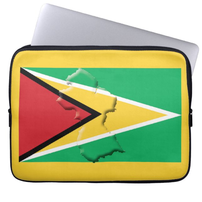 Capa Para Notebook GUYANA Flag Map Patriótico Computer YELLOW (Frente)