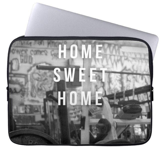 Capa Para Notebook Gym - Home Sweet Home - Barbell - Workout (Frente)