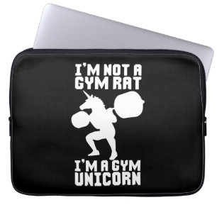 Capa Para Notebook Gym Rat vs Gym Unicorn - Engraçado Inspiração de W
