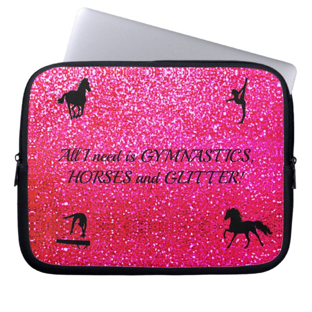 Capa Para Notebook Gymnastics Hormonas Glitter Eletrônicos Bag (Frente)