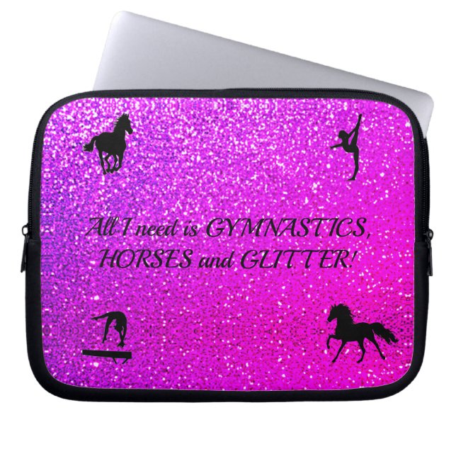 Capa Para Notebook Gymnastics Hormonas Glitter Eletrônicos Bag (Frente)